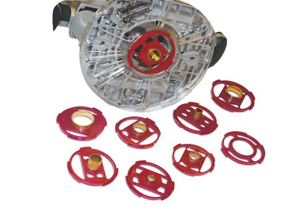 Universalus frezerio padas su kopijavimo žiedų komplektu