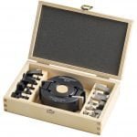 Frezavimo galva su keičiamais įvairių profilių peiliais