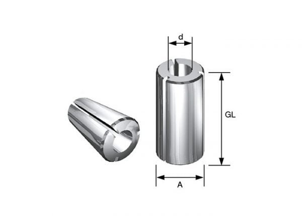 Pereinamoji įvorė kotinės frezos tvirtinimui