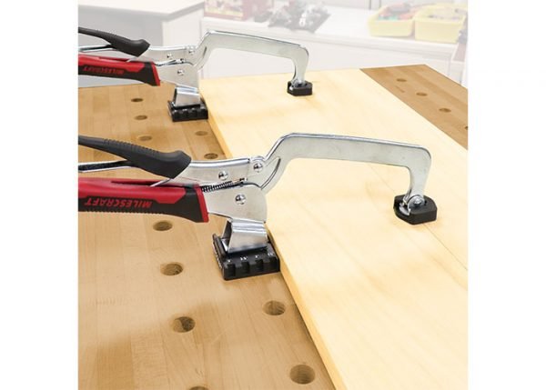 Darbastalio spaustuvų fiksatorius Milescraft - panaudojimo pavyzdys