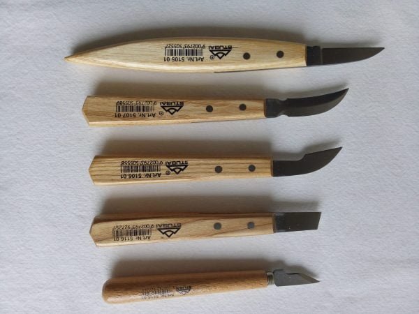 Drožimo peiliukų rinkinys Stubai 5 vnt.