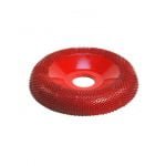Raudonas pusapvalis rotacinis drožtuvas Saburrtooth (diametras 100mm)