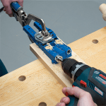 Universalus prispaudimo adapteris Kreg Jig 300 – osios serijos kišeninių skylių gręžimo šablonams - panaudojimo pavyzdys