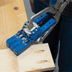 Universalus prispaudimo adapteris Kreg Jig 300 – osios serijos kišeninių skylių gręžimo šablonams - panaudojimo pavyzdys