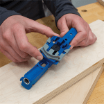 Universalus prispaudimo adapteris Kreg Jig 300 – osios serijos kišeninių skylių gręžimo šablonams - panaudojimo pavyzdys