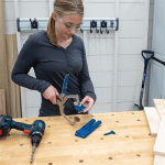 Universalus prispaudimo adapteris Kreg Jig 300 – osios serijos kišeninių skylių gręžimo šablonams - panaudojimo pavyzdys