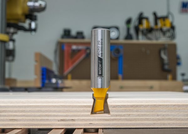 Kregždės uodegos formos freza MATCHFIT sistemos tvirtinimo takelių išpjovimui