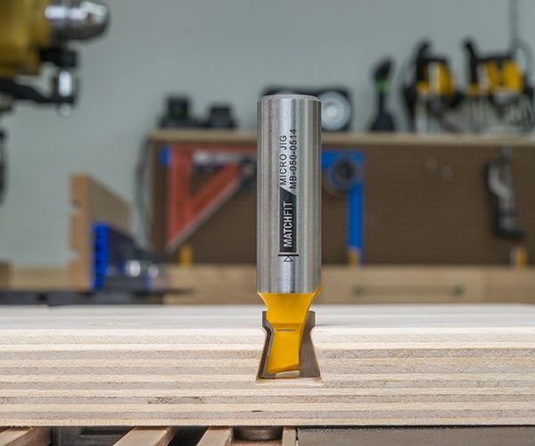 Kregždės uodegos formos freza MATCHFIT sistemos tvirtinimo takelių išpjovimui