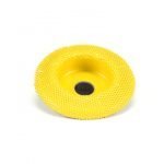 Geltonas plokščias rotacinis drožtuvas Saburrtooth (diametras 50mm)