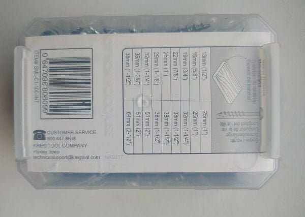 Kreg varžtai SML-C1-100-EUR–25mm