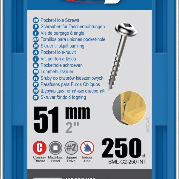 Kreg varžtai SML-C2-250-51mm