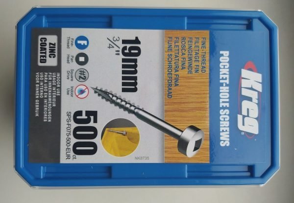 Kreg varžtai SPS-F075-500-EUR–19mm