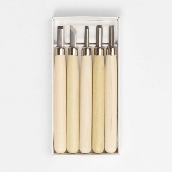 Japoniškų raižiklių medienos drožybai komplektas 5 vnt.