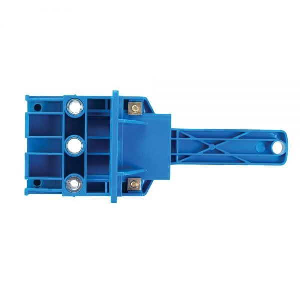 Pagalbinis šablonas medienos ruošinių sujungimui cilindriniais kaiščiais