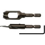 Medienos grąžto Ø 3,5mm ir pjoviklio Ø 10mm komplektas skylės maskavimo kaiščių išpjovimui