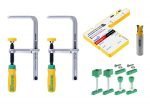 Darbastalio spaustuvų komplektas su priedais MATCHFIT Dovetail Track Clamp PRO