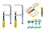 Darbastalio spaustuvų komplektas su priedais MATCHFIT Dovetail Track Clamp PRO