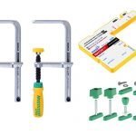 Darbastalio spaustuvų komplektas su priedais MATCHFIT Dovetail Track Clamp PRO