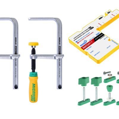 Darbastalio spaustuvų komplektas su priedais MATCHFIT Dovetail Track Clamp PRO