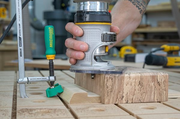 Darbastalio spaustuvas MATCHFIT Dovetail Track Clamp