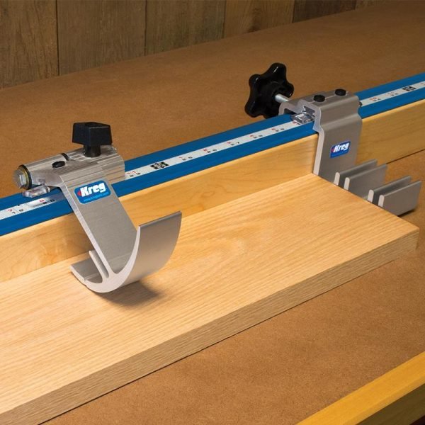 Pagalbinių priemonių medienos skersavimo staklių stalui komplektas Kreg Precision Trak & Stop Kit KMS8000