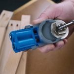 Pagalbinis šablonas kišeninių skylių gręžimui Kreg Jig R3