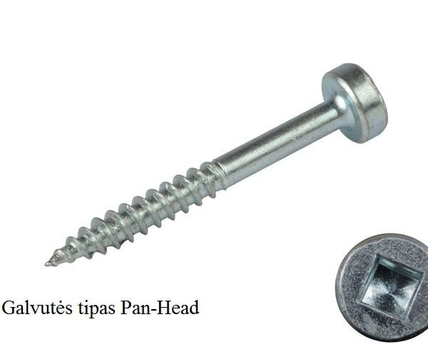 Cinkuoti varžtai Kreg sistemos paslėptų skylių sujungimams