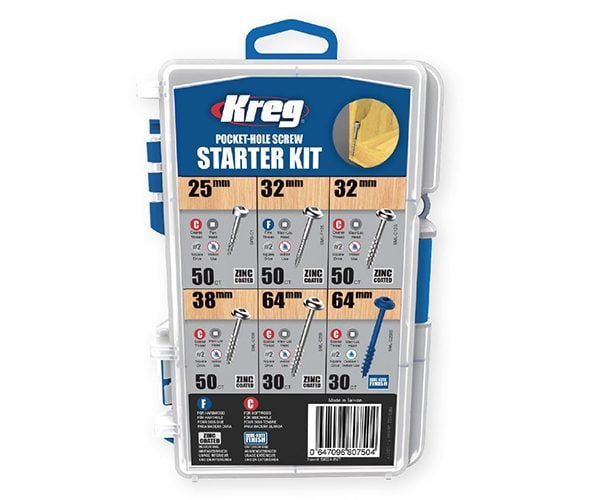 Pradinis kišeninių skylių varžtų komplektas Kreg SK04