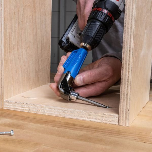 Gręžtuvo antgalis Kreg 90° Pocket-Hole Driver - panaudojimo pavyzdys