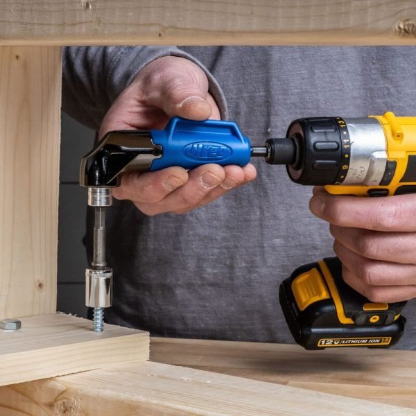 Gręžtuvo antgalis Kreg 90° Pocket-Hole Driver - panaudojimo pavyzdys