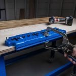 Baldų lentynų įstatymo įrankis Kreg Shelf Pin Jig - panaudojimo pavyzdys