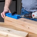 Pagalbinis šablonas kišeninių skylių gręžimui Kreg Pocket-Hole Jig XL - panaudojimo pavyzdys