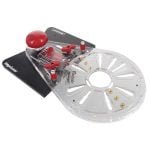 Universalus frezerio padas su kreipiančiąja atrama Milescraft Edge&Mortise Guide