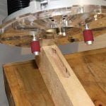 Universalus frezerio padas su kreipiančiąja atrama Milescraft Edge&Mortise Guide - panaudojimo pavyzdys