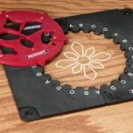 Rinkinys gaminių dekoravimui ir inkrustacijos frezavimui Milescraft Design/InlayKit - panaudojimo pavyzdys