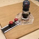 Mažų apskritimų išpjovimo šablonas Milescraft SmallCircleCompass - panaudojimo pavyzdys