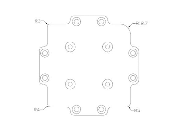 Frezavimo šablonas kampų užapvalinimui