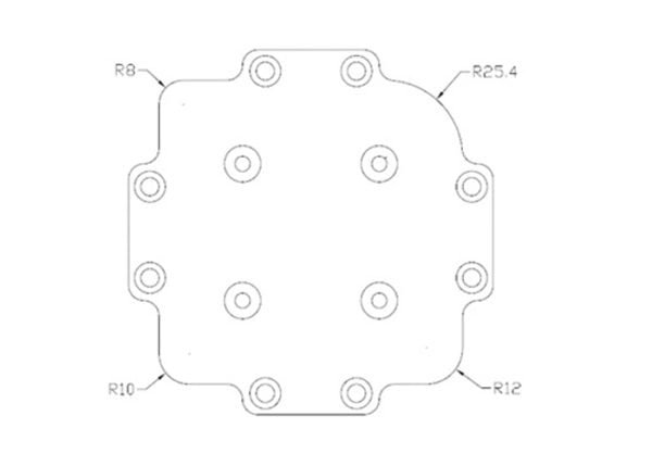 Frezavimo šablonas kampų užapvalinimui
