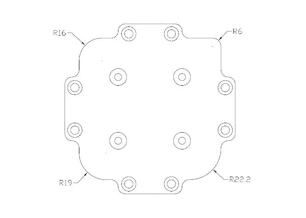 Frezavimo šablonas kampų užapvalinimui