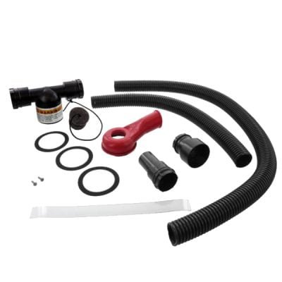 Dviguba jungtis dulkių nutraukimui nuo frezavimo stalo Milescraft DustRouter - komplekto detalės