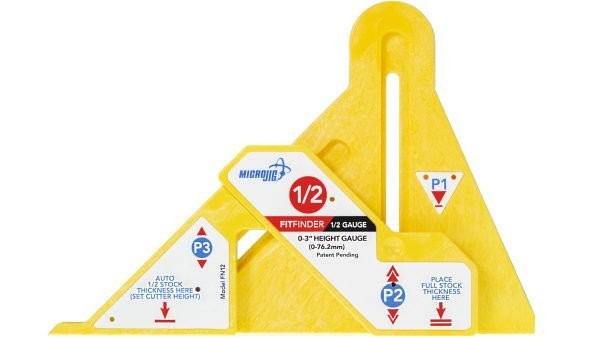 Pusės ruošinio aukščio nustatymo matuoklis MicroJig Fitfinder