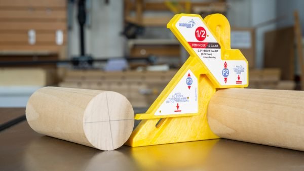 Pusės ruošinio aukščio nustatymo matuoklis MicroJig Fitfinder - panaudojimo pavyzdys