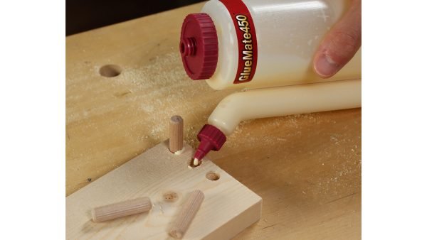 Medienos klijų dozatorius Milescraft GlueMate 450 - panaudojimo pavyzdys