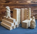 Medinių kaladėlių drožinėjimo projektams rinkinys