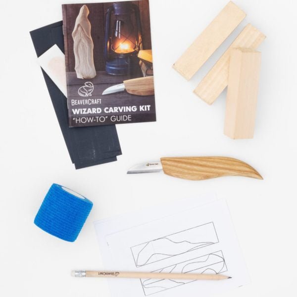 Pradedančio drožėjo rinkinys Burtininko Figūrėlė