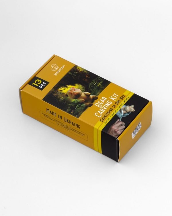 Pradedančio drožėjo rinkinys Meškino Figūrėlė Pradedančio drožėjo rinkinys Meškino Figūrėlė