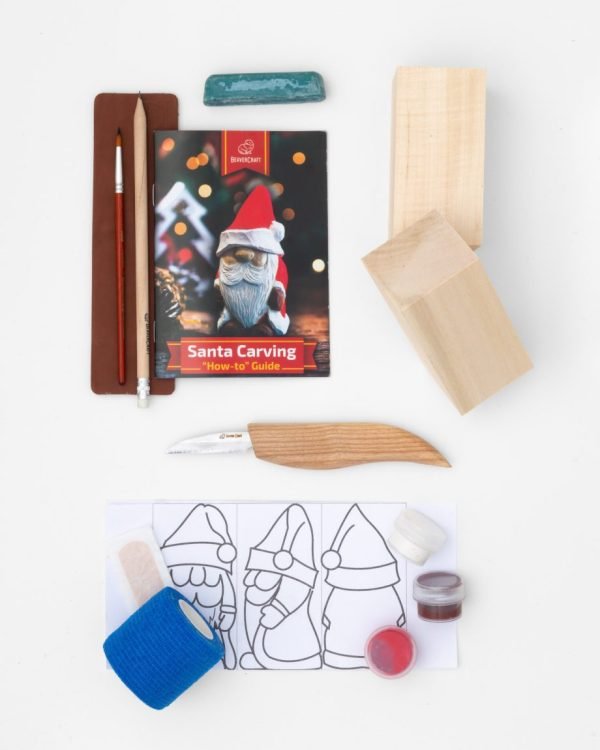 Pradedančio drožėjo rinkinys Kalėdų Senelio Figūrėlė