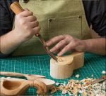 Išlenktas pusapvalis drožybos kaltas 20mm