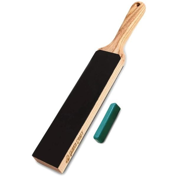 Dvipusė odinė juosta pjovimo įrankių galandimui