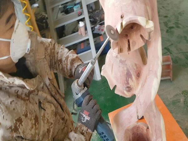 Prailginimo velenas kampiniam šlifuokliui MANPA TOOLS - panaudojimo pavyzdys